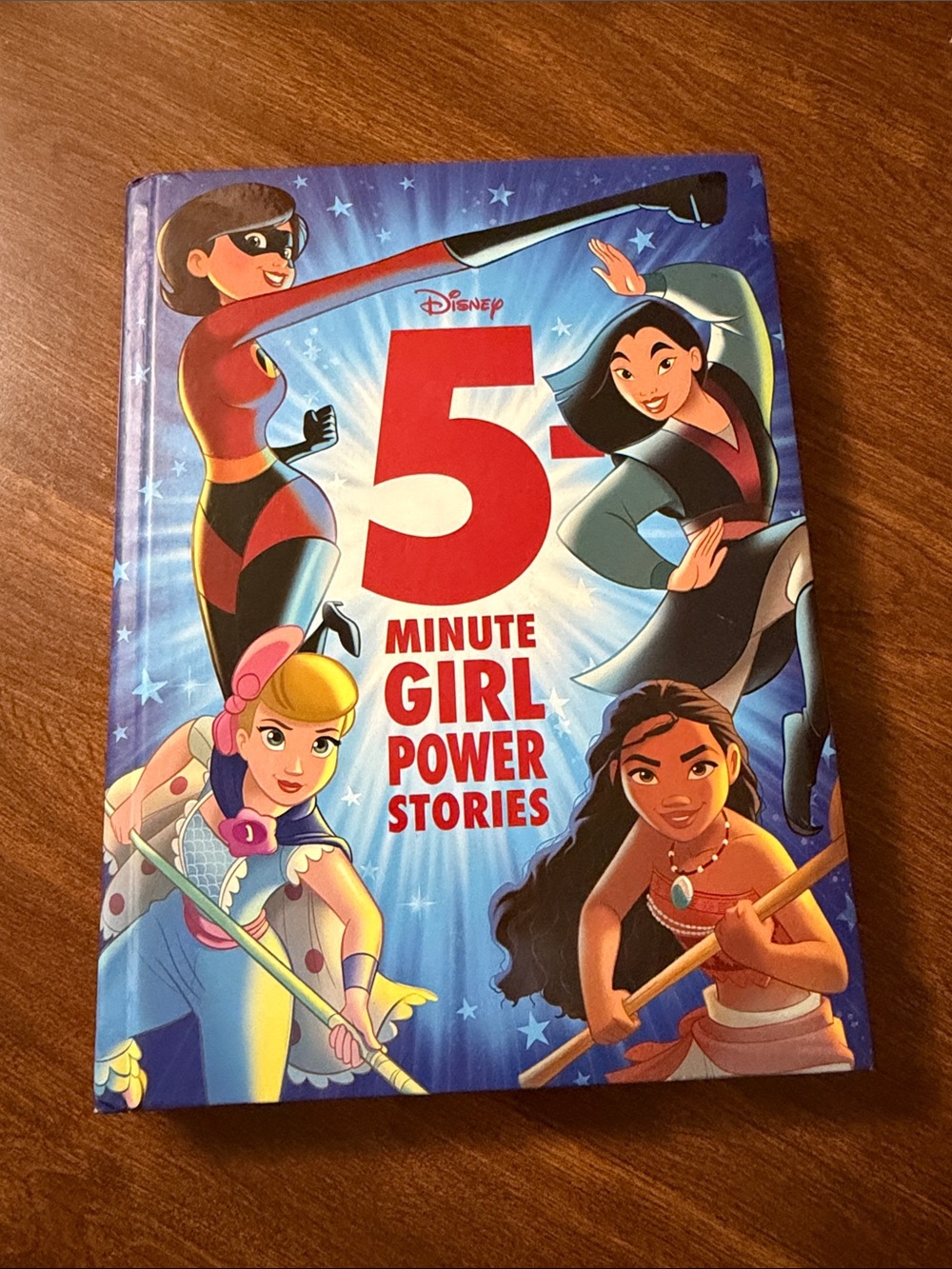 Disney 5 Minute Girl Power Stories Book - Blue & Red Cover
